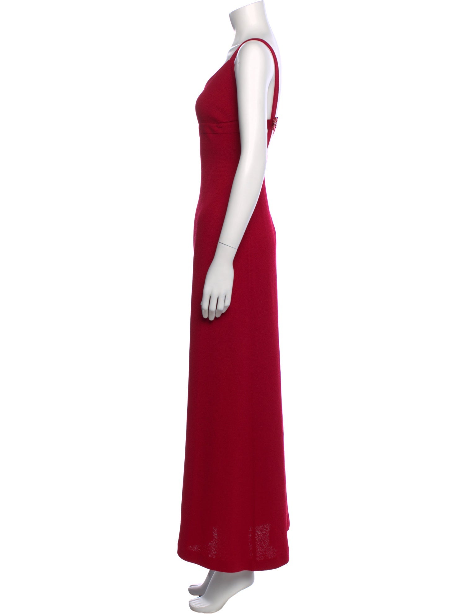 St. John Evening V-Neck Long Dress