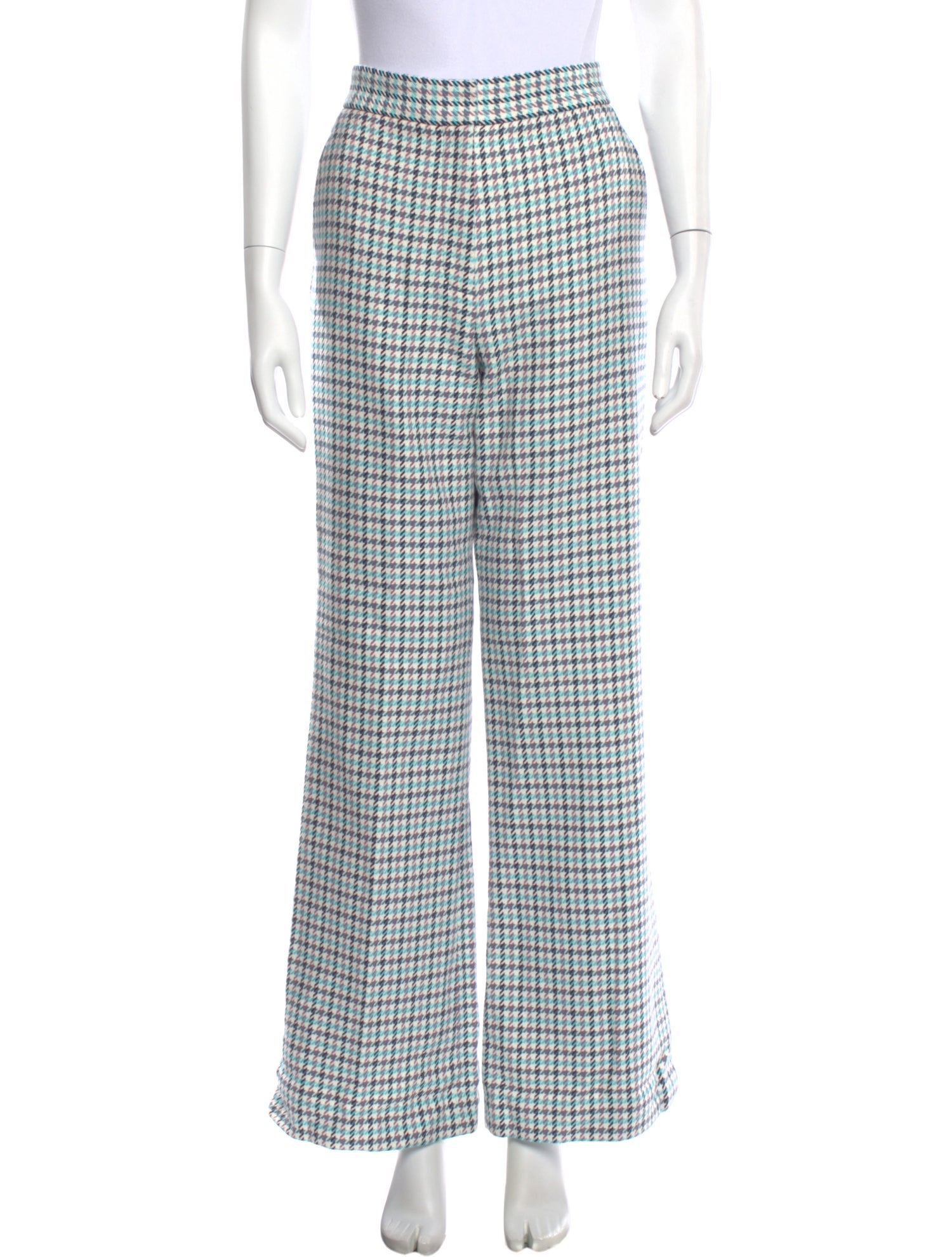 St. John Houndstooth Print Wide Leg Pants w/ Tags