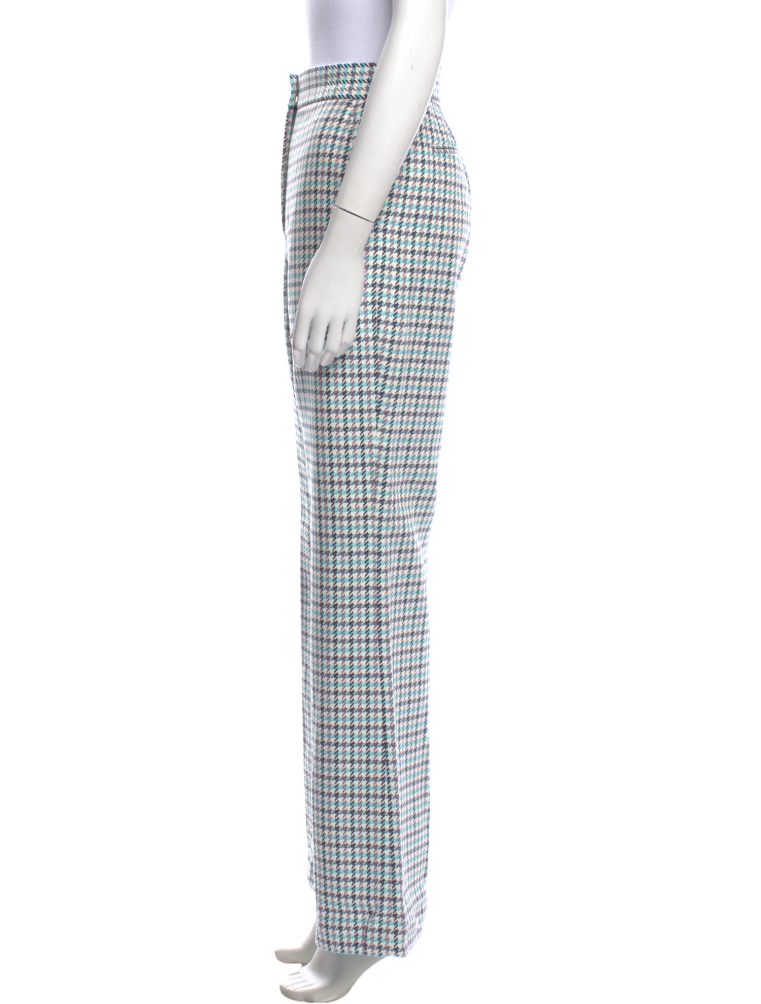 St. John Houndstooth Print Wide Leg Pants w/ Tags