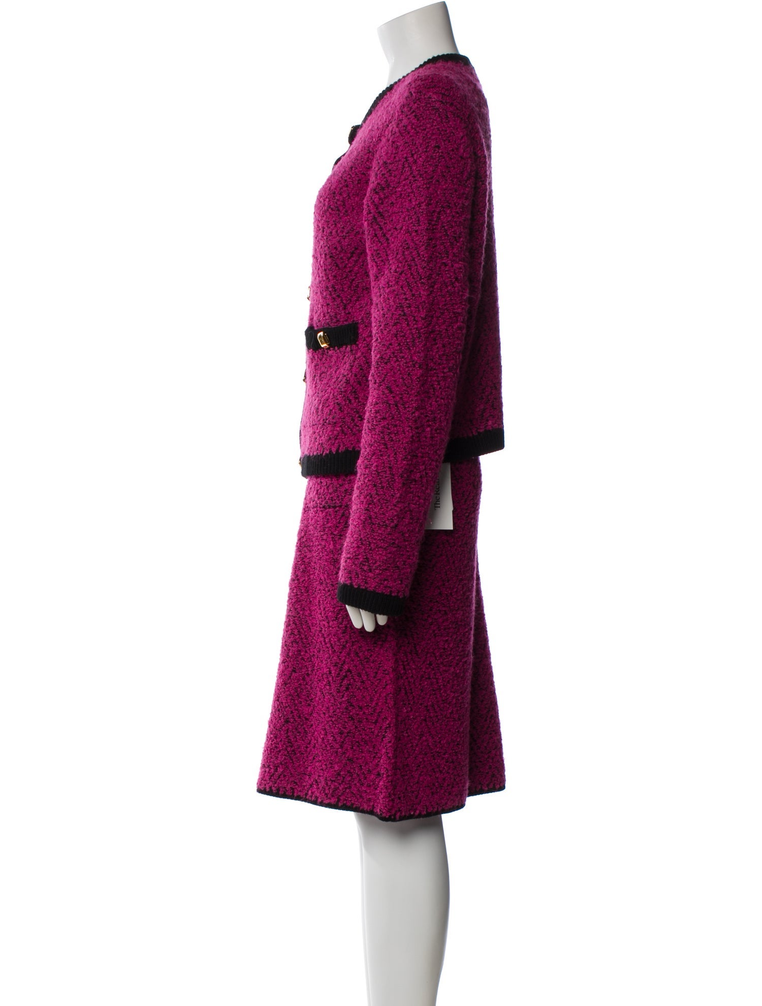 St. John Tweed Pattern Skirt Suit