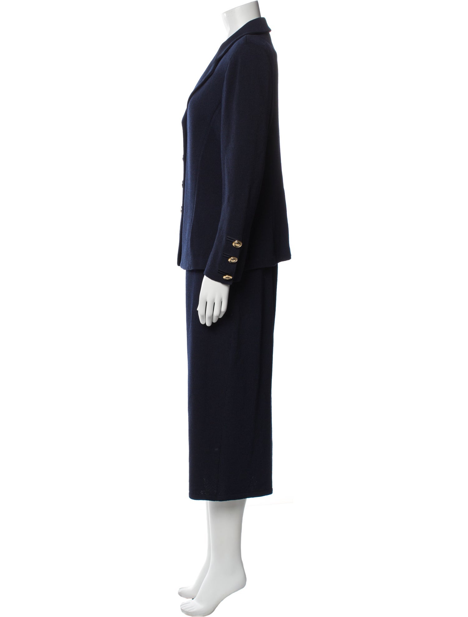 St. John Crystal Embellishments Skirt Suit