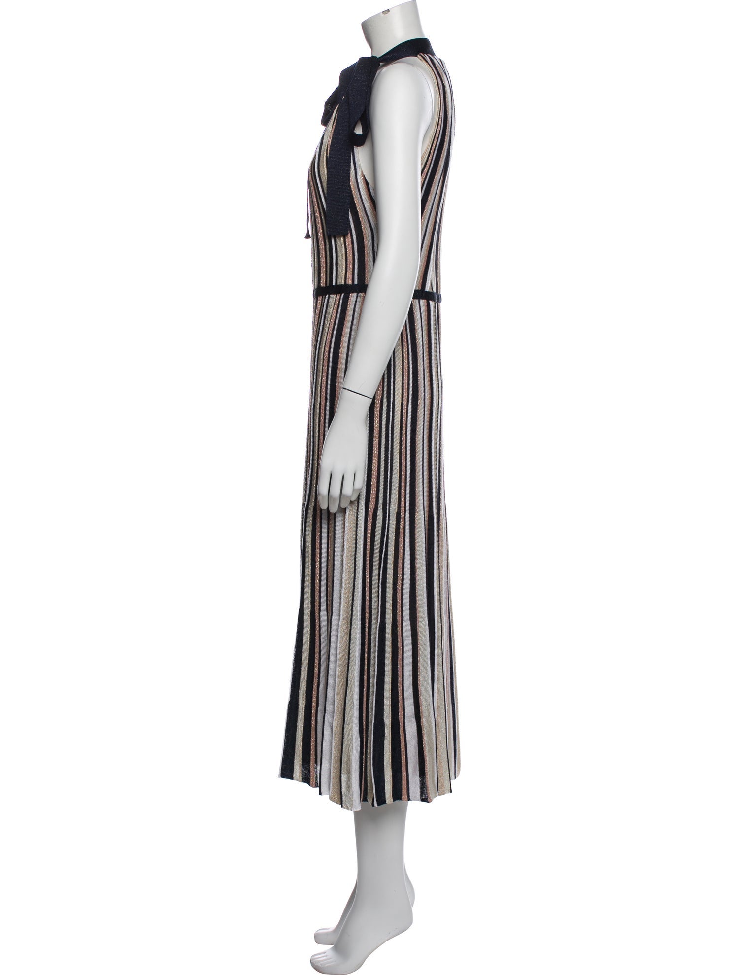 St. John Striped Long Dress