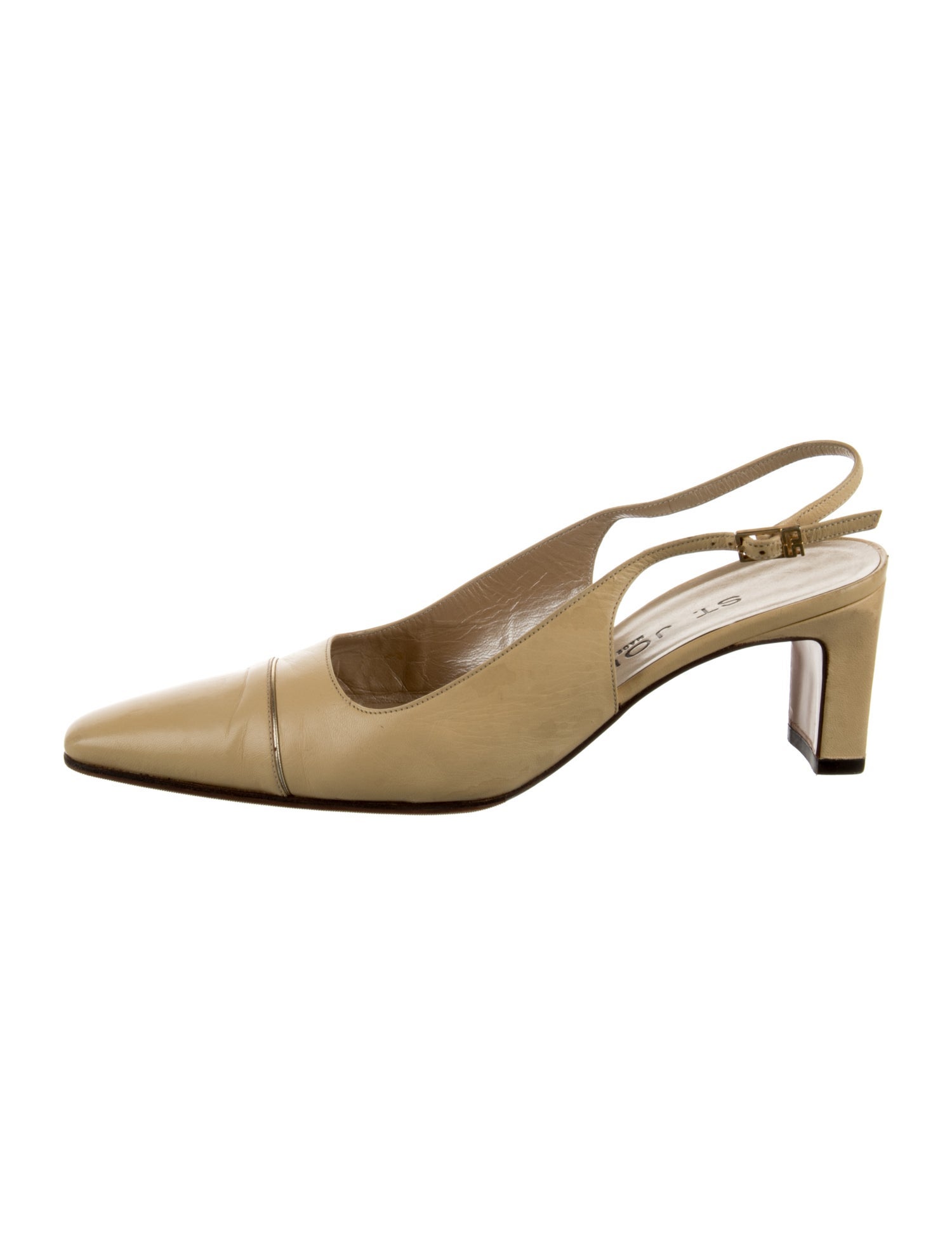 St. John Leather Slingback Pumps