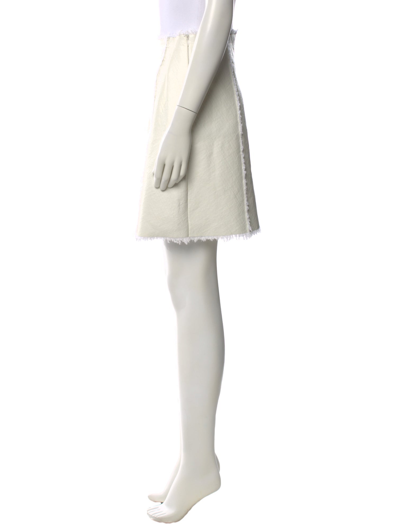 St. John Leather Mini Skirt