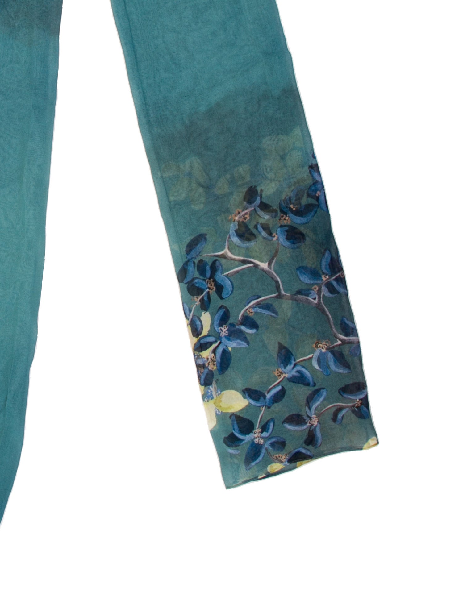 St. John Silk Floral Print Scarf