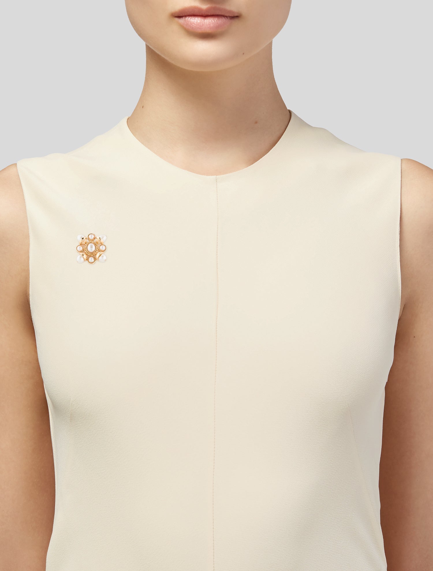 St. John Faux Pearl Brooch Pin