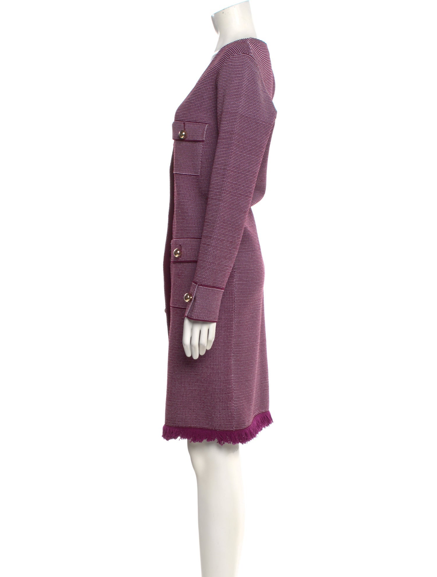 St. John V-Neck Knee-Length Dress