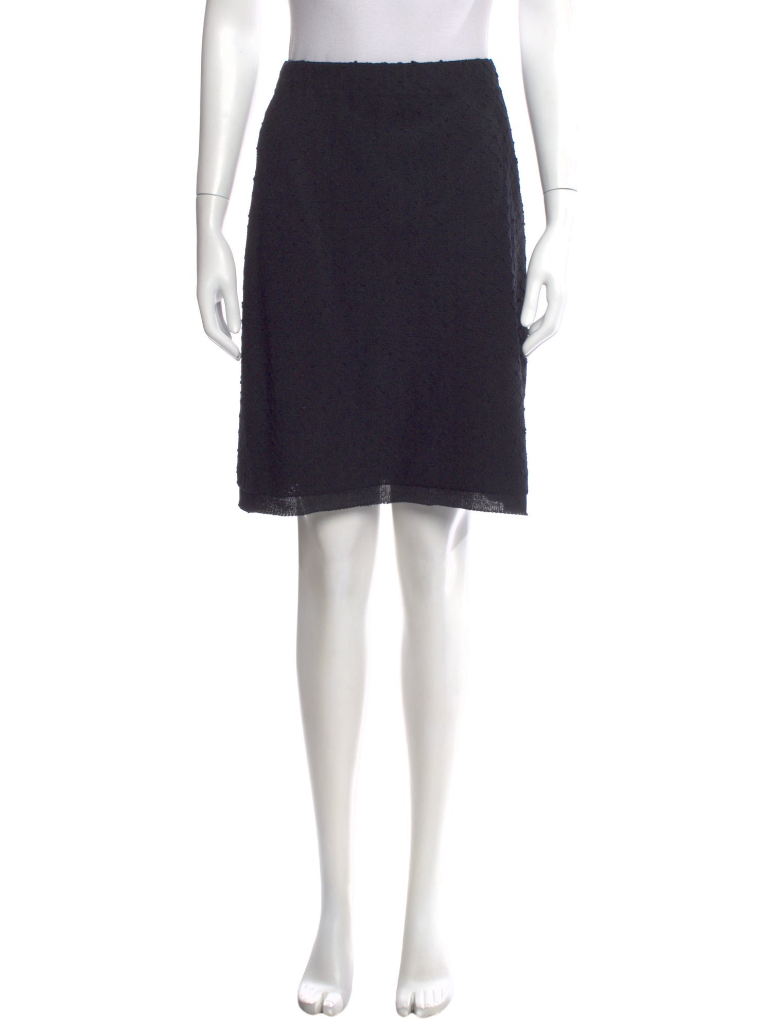 St. John Ruffle Embellishment Knee-Length Skirt