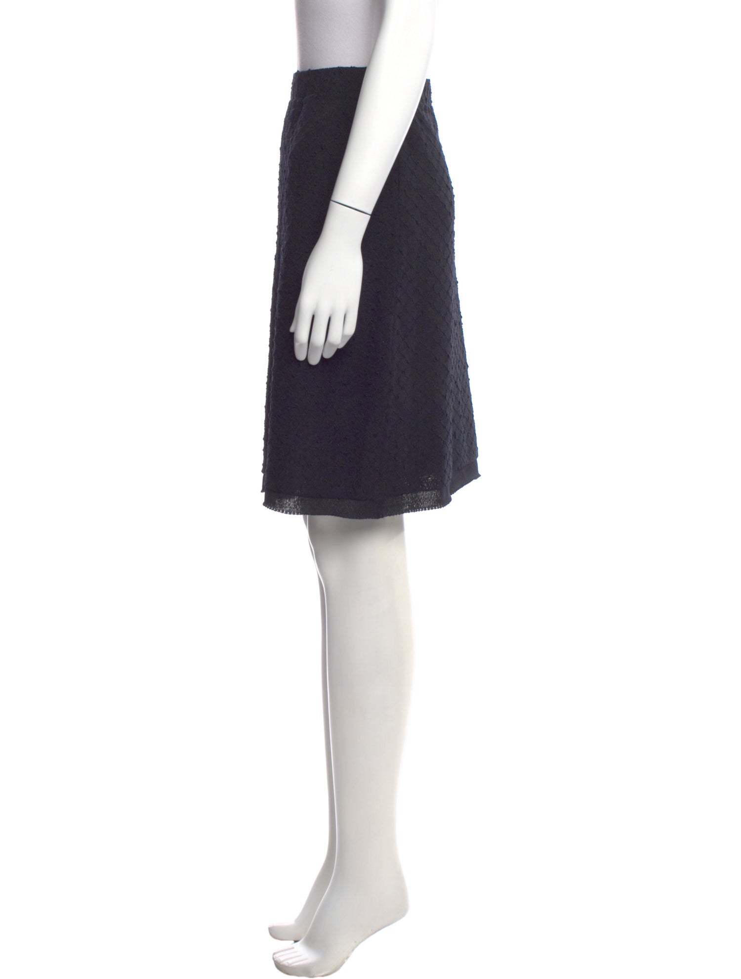 St. John Ruffle Embellishment Knee-Length Skirt