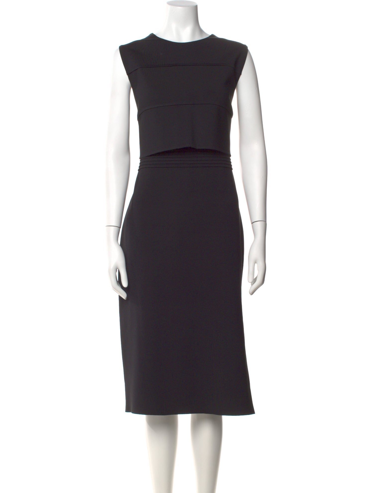 St. John Crew Neck Knee-Length Dress