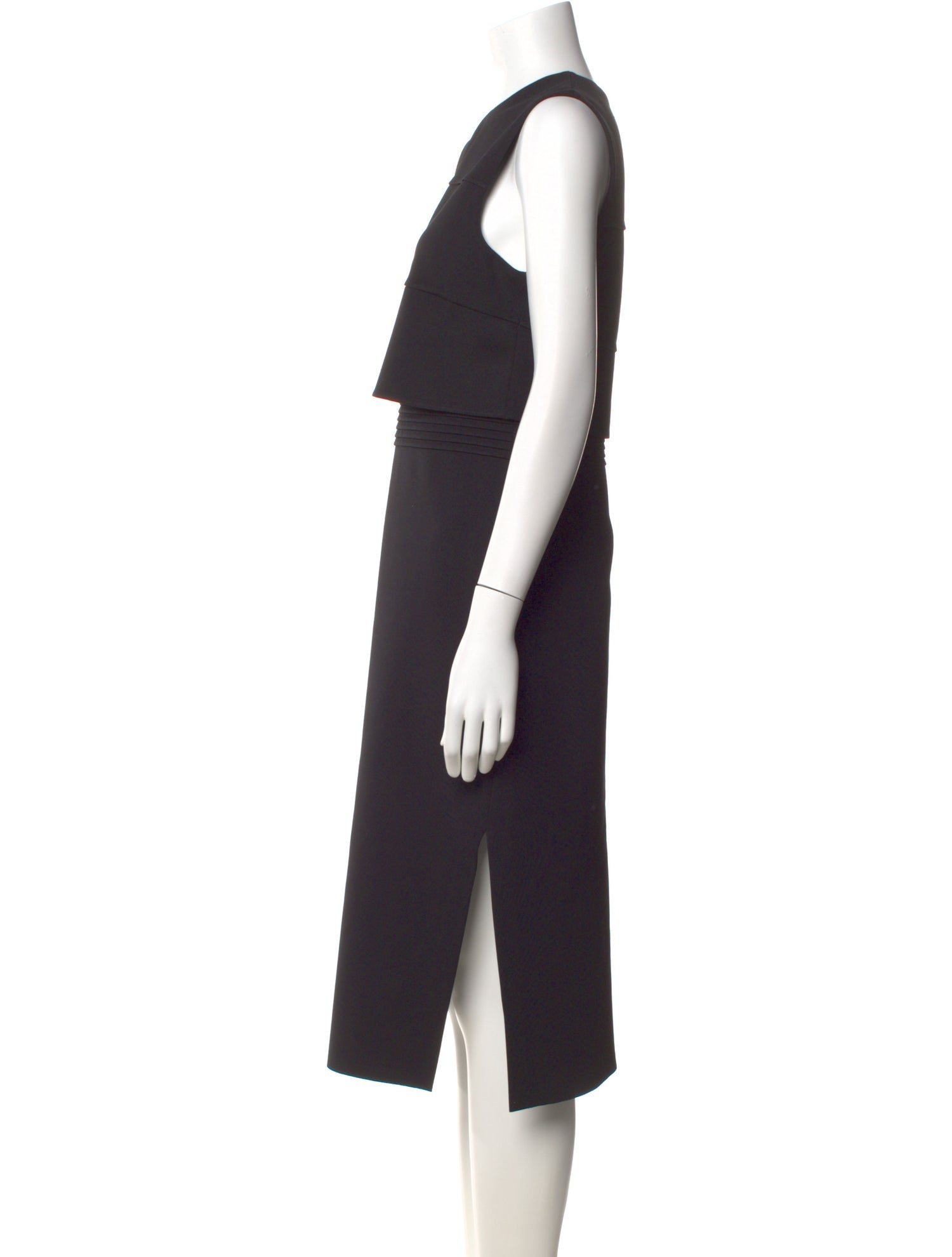 St. John Crew Neck Knee-Length Dress