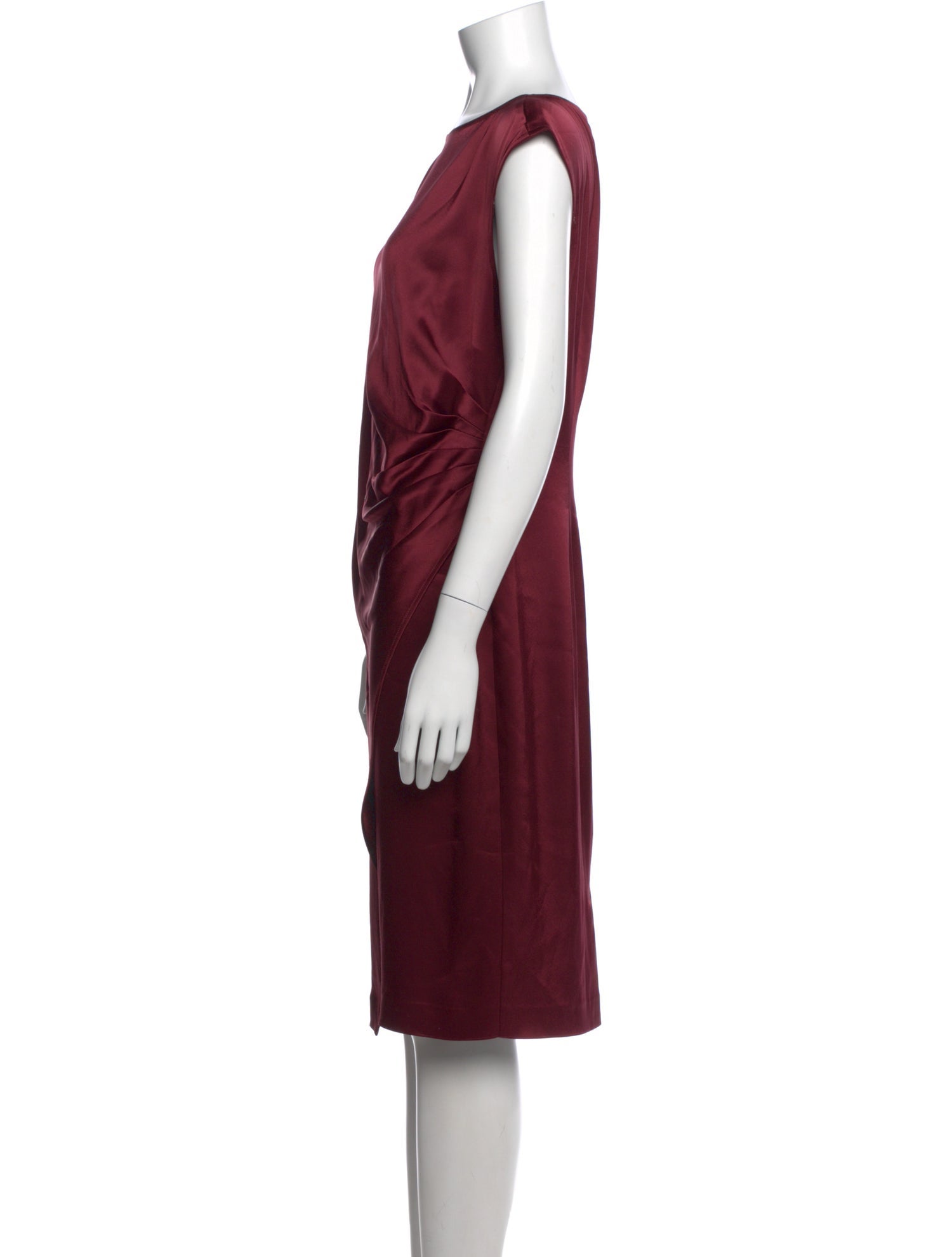 St. John Bateau Neckline Midi Length Dress