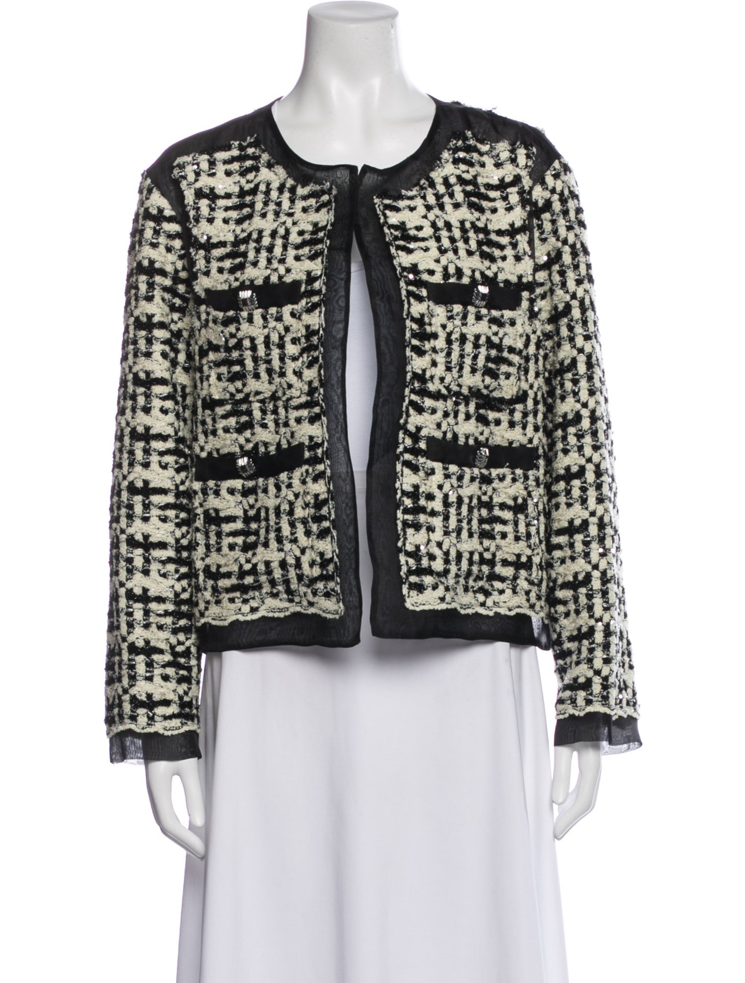 St. John Wool Tweed Pattern Evening Jacket w/ Tags