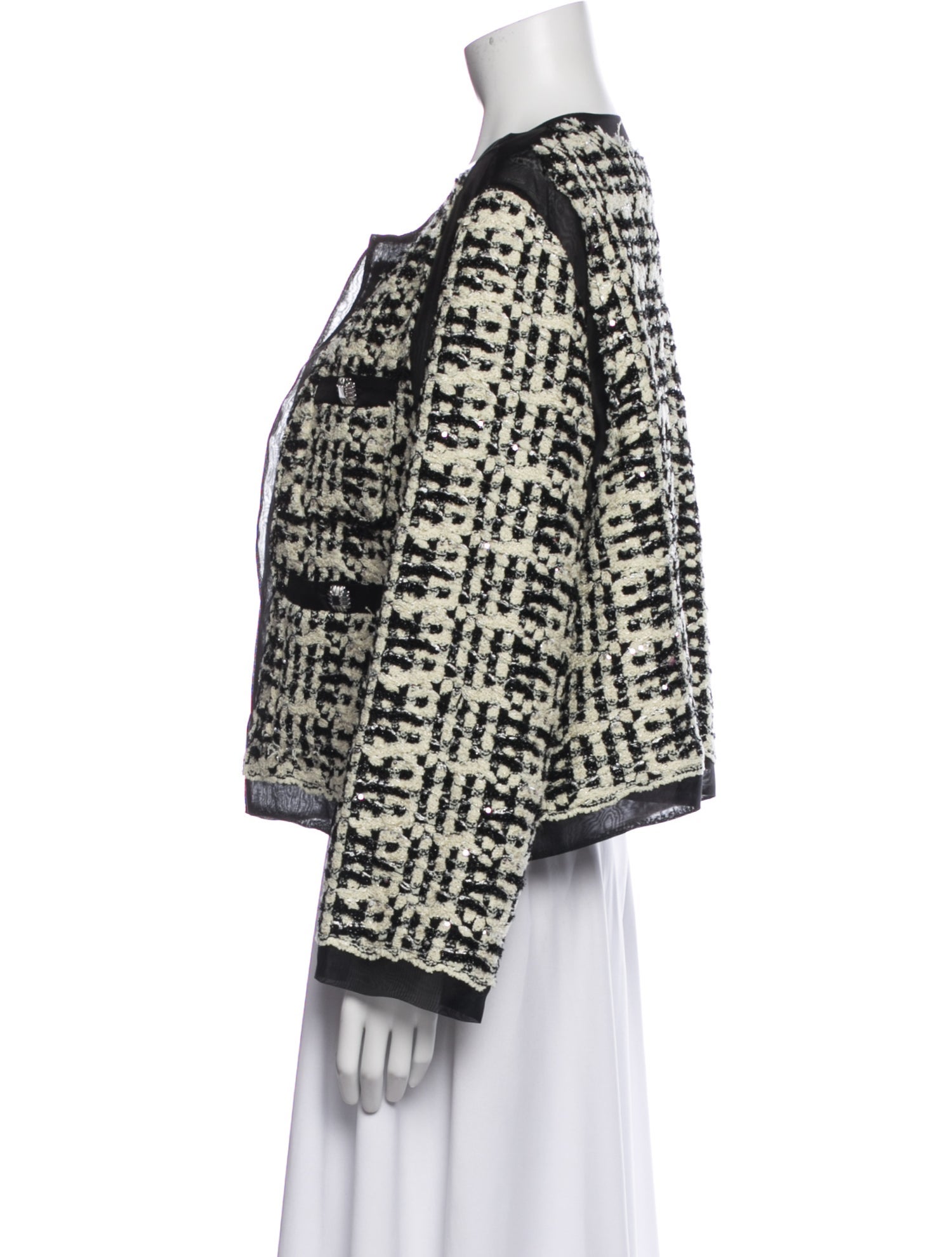 St. John Wool Tweed Pattern Evening Jacket w/ Tags