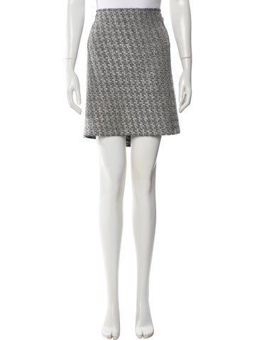 Pre-owned St John Printed Mini Skirt In Multi