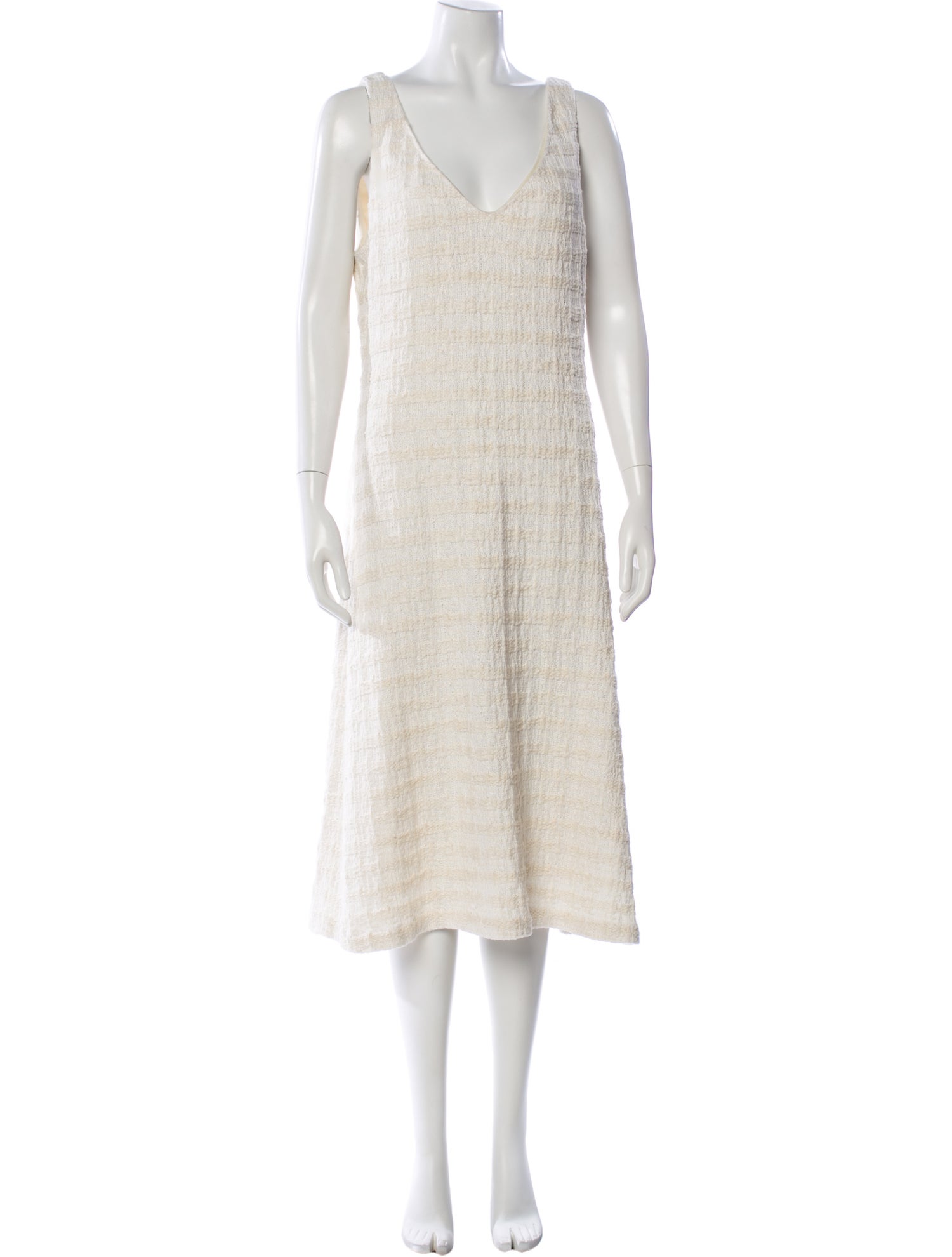 St. John Tweed Pattern Midi Length Dress