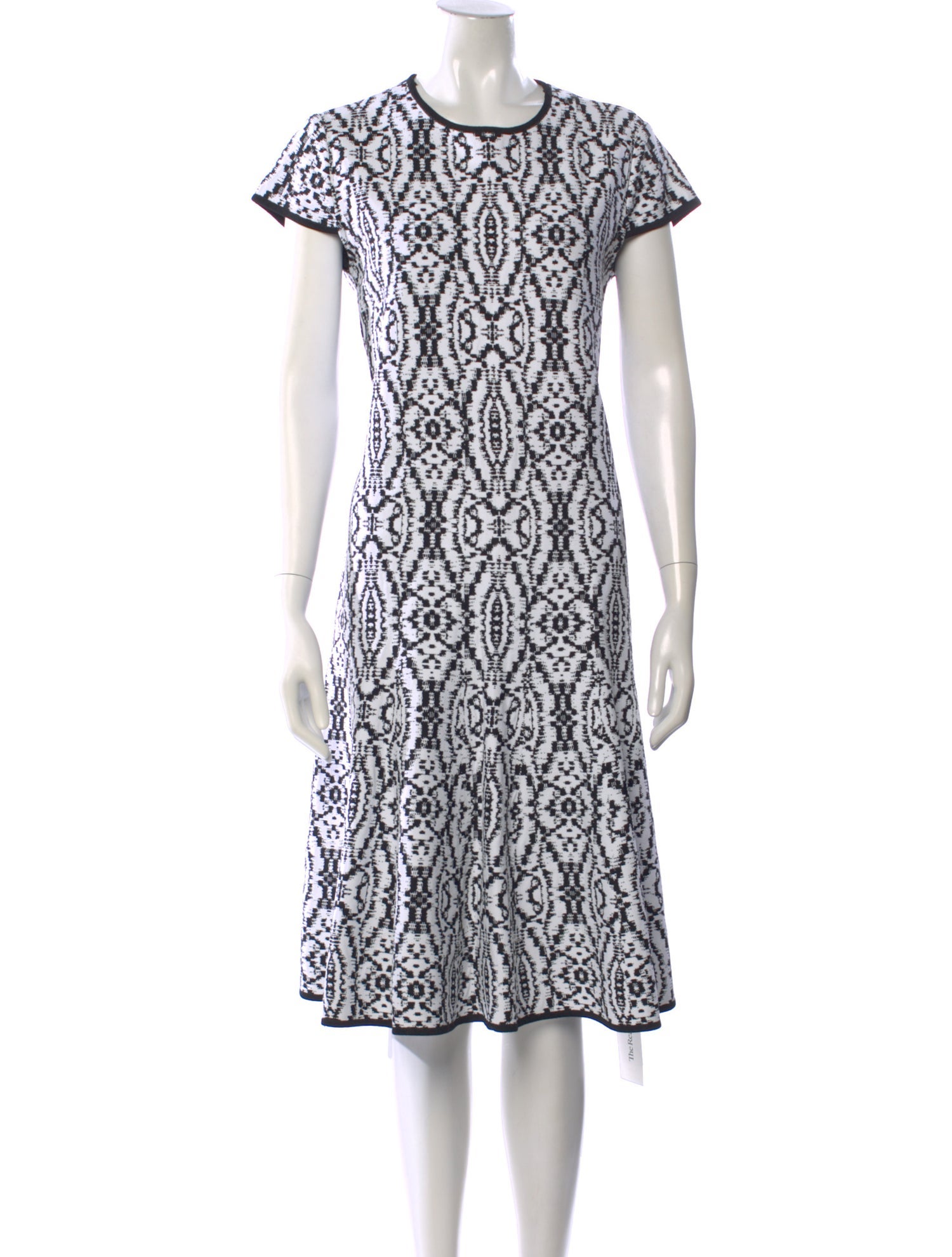 St. John Printed Midi Length Dress
