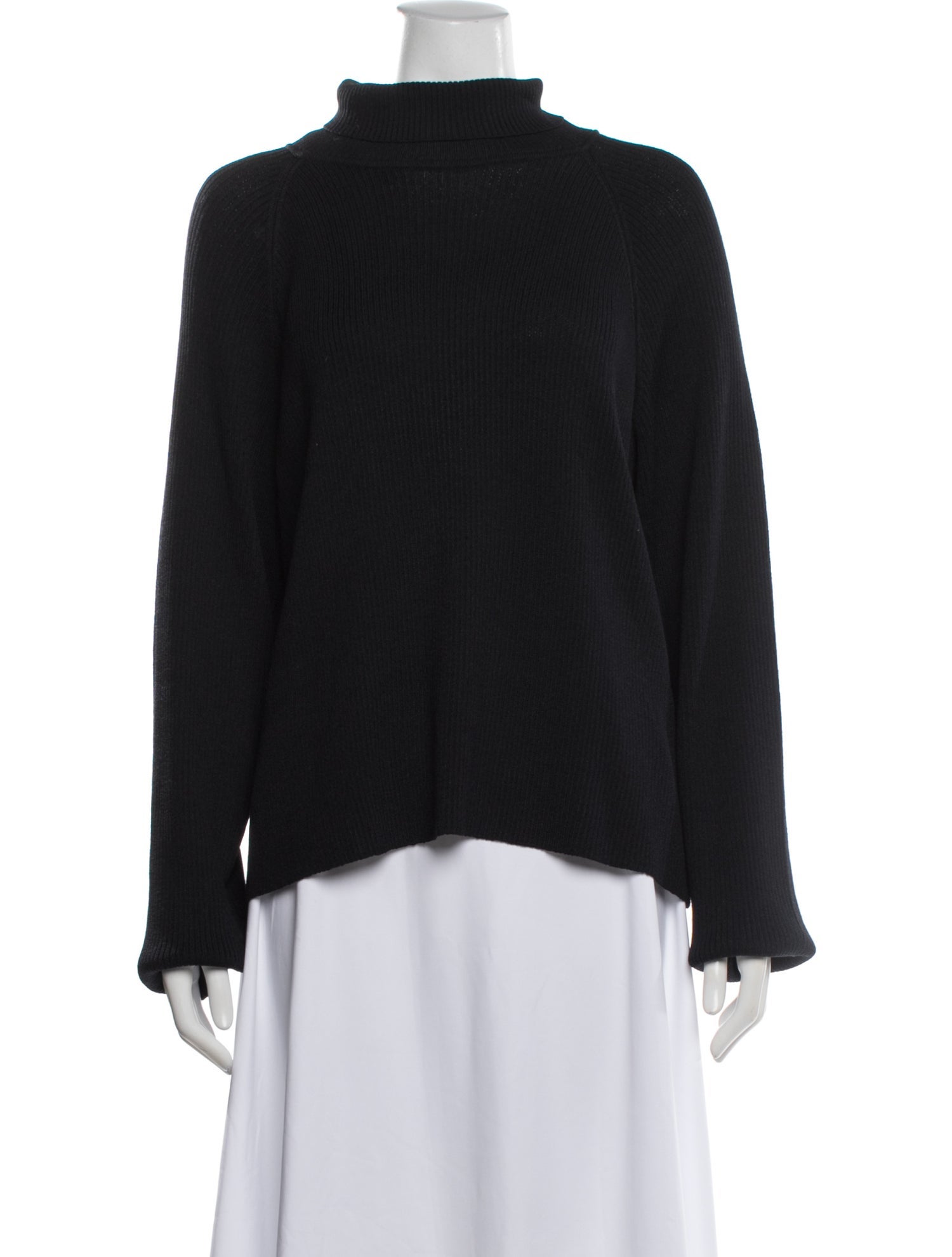 St. John Wool Mock Neck Sweater
