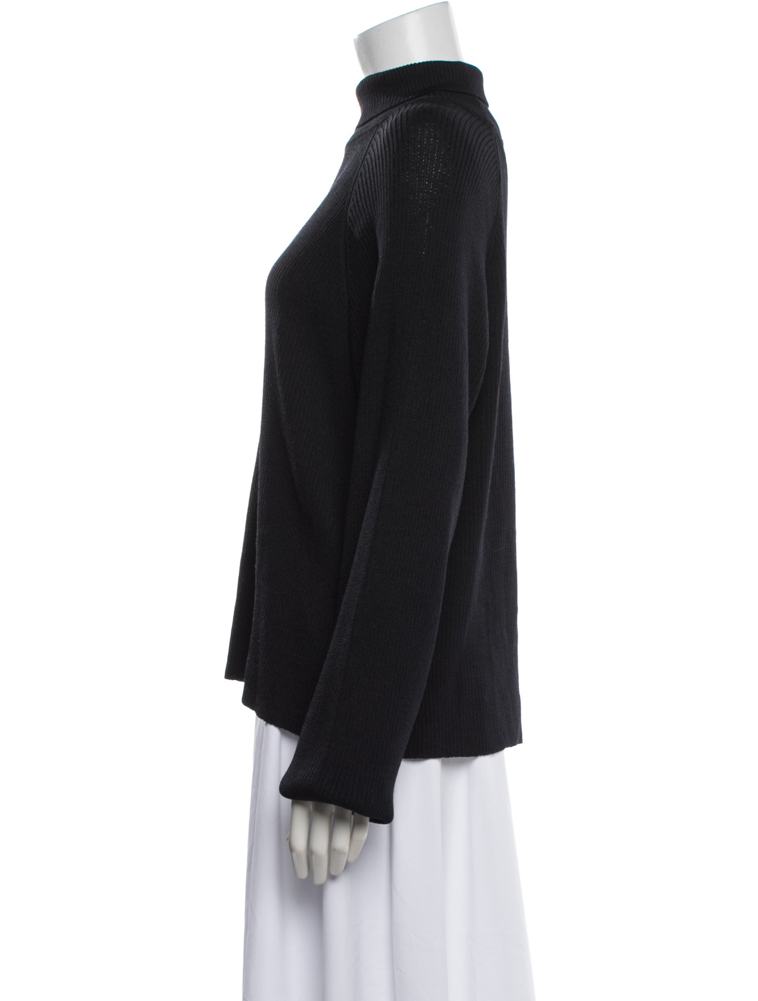 St. John Wool Mock Neck Sweater
