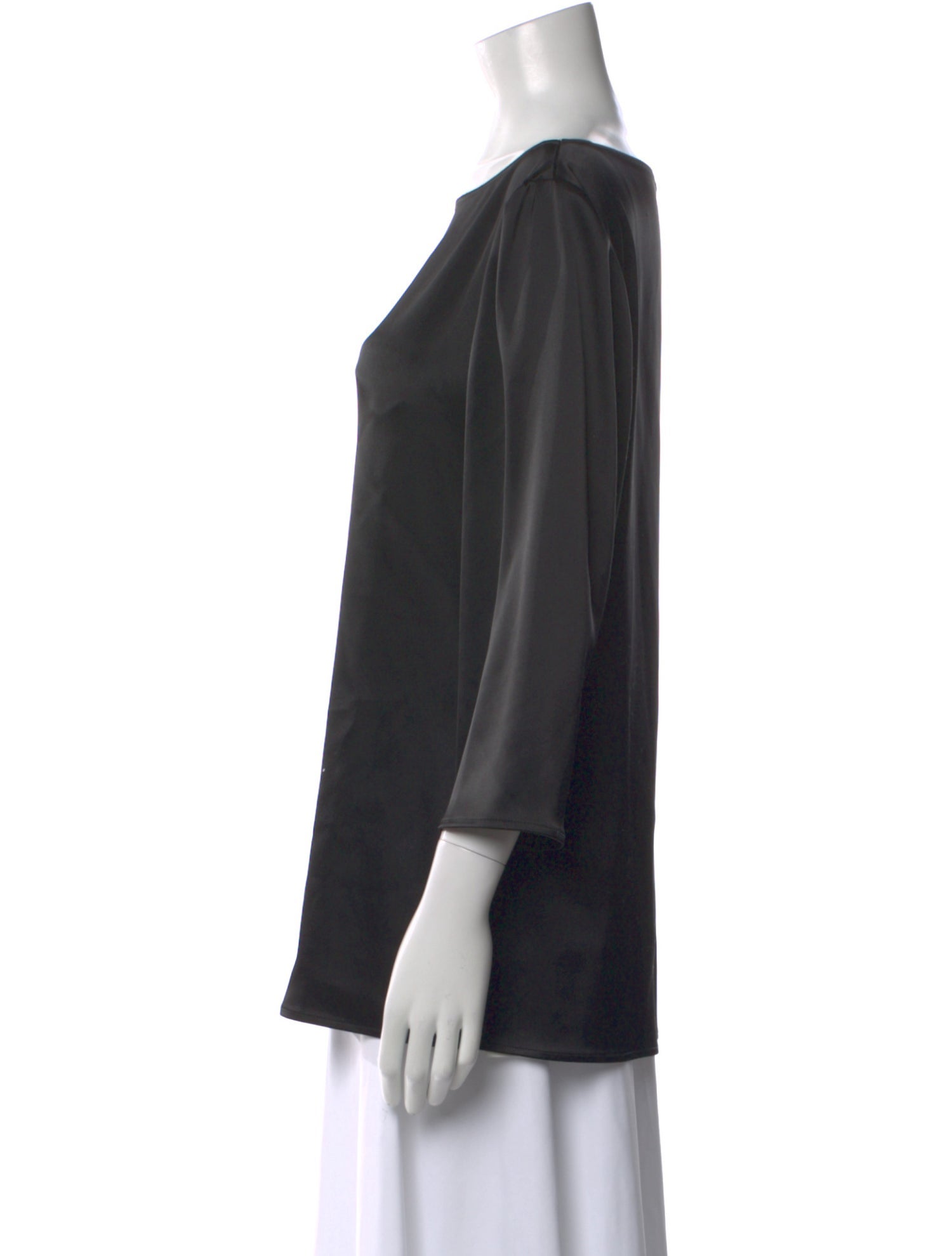 St. John Bateau Neckline Three-Quarter Sleeve Top