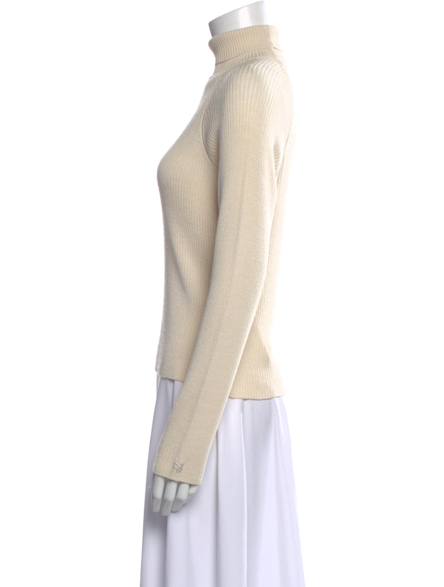 St. John Wool Turtleneck Top
