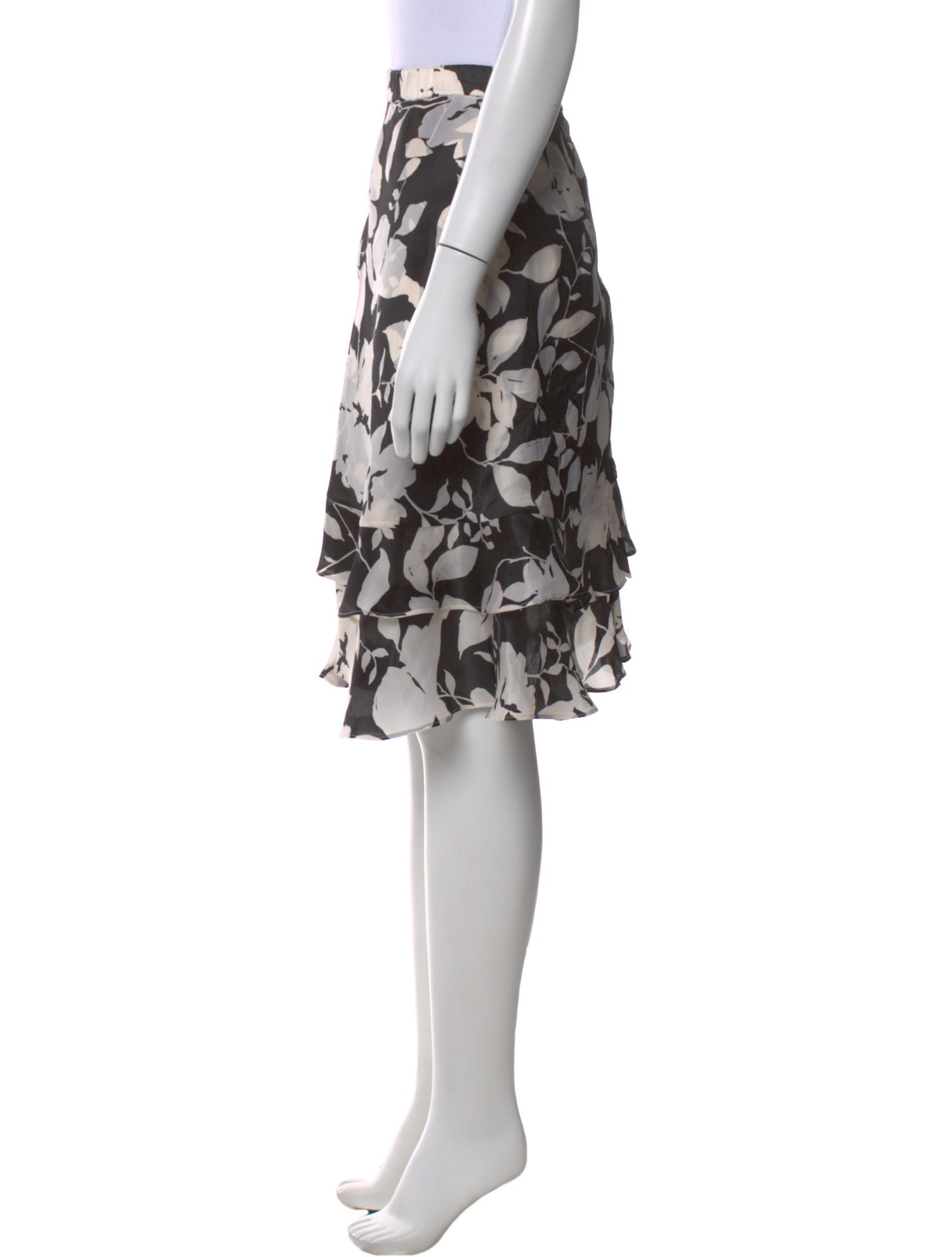 St. John Silk Knee-Length Skirt