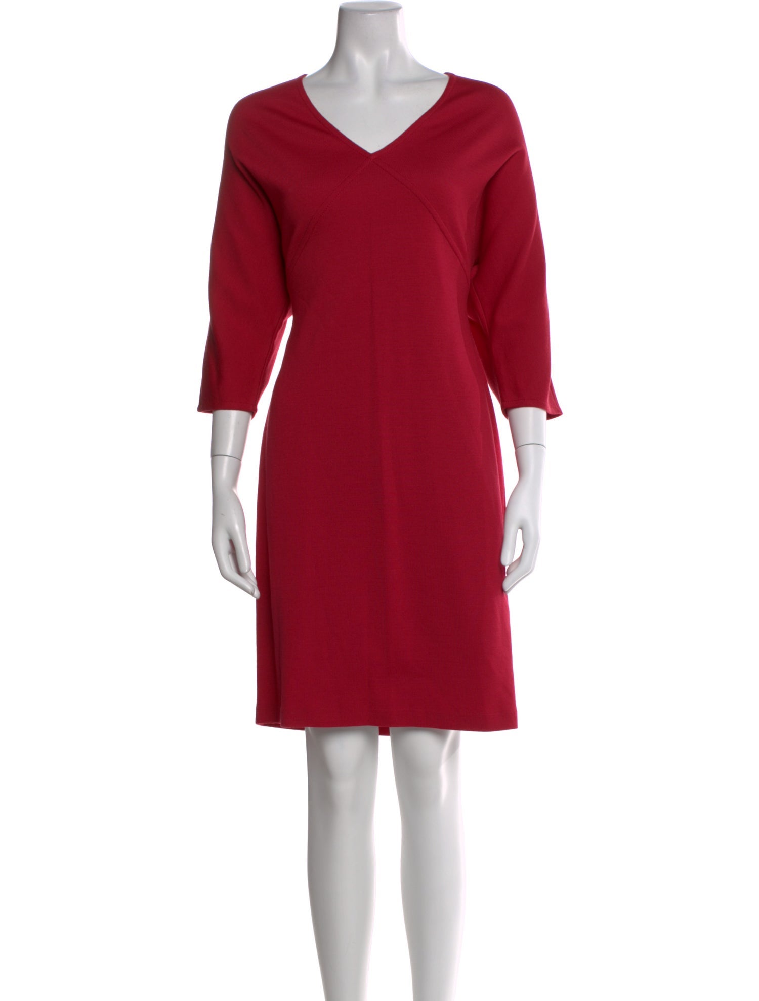 St. John V-Neck Knee-Length Dress