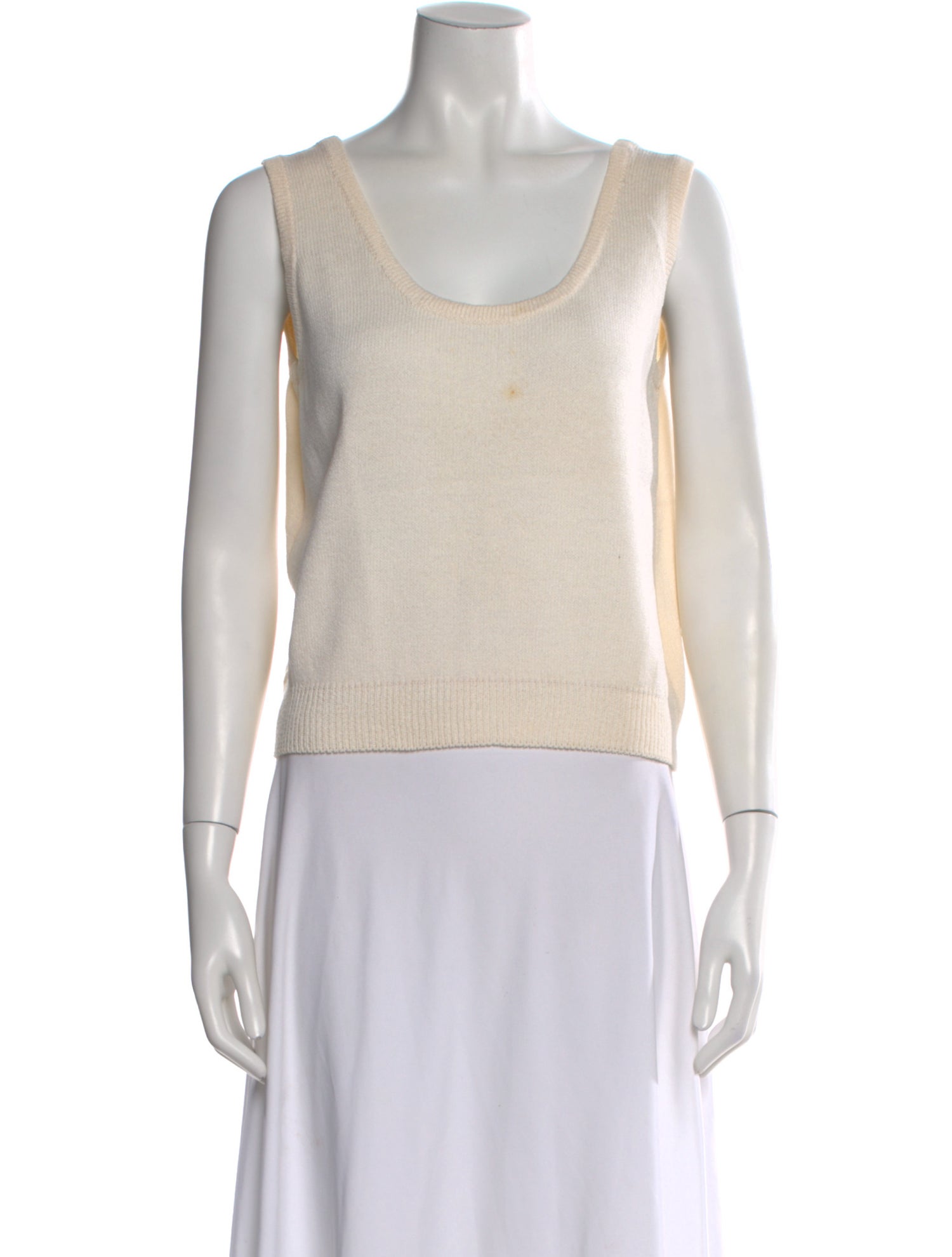 St. John Wool Scoop Neck Top