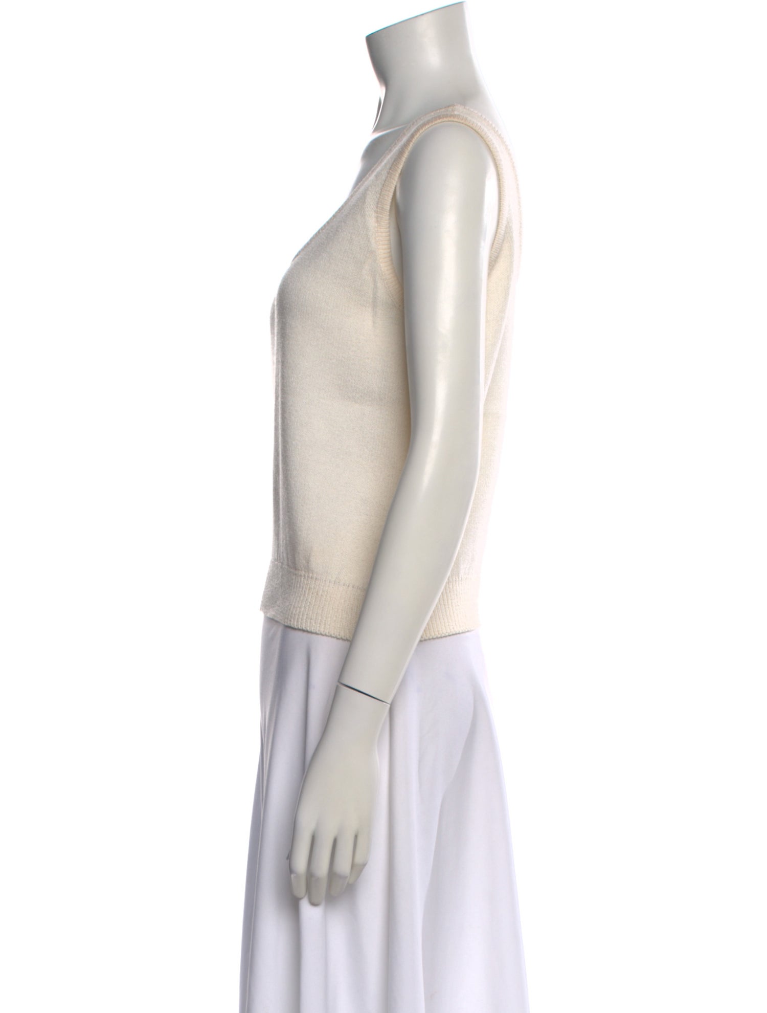 St. John Wool Scoop Neck Top