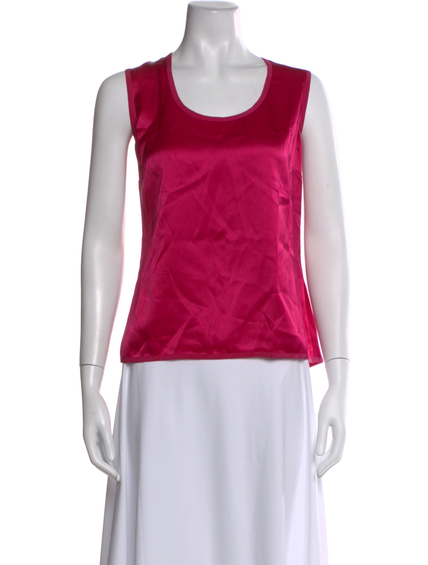 St. John Scoop Neck Sleeveless Top