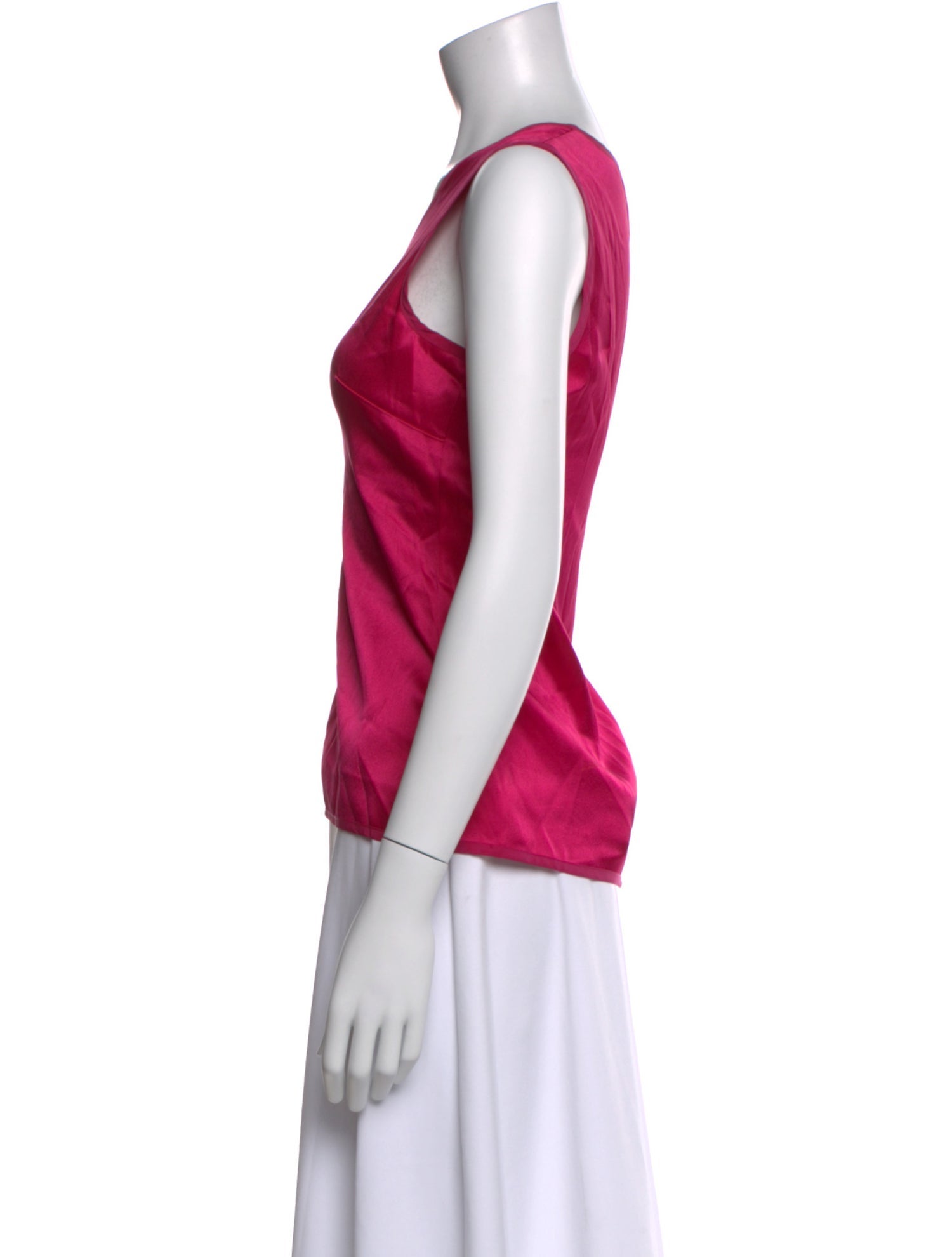 St. John Scoop Neck Sleeveless Top