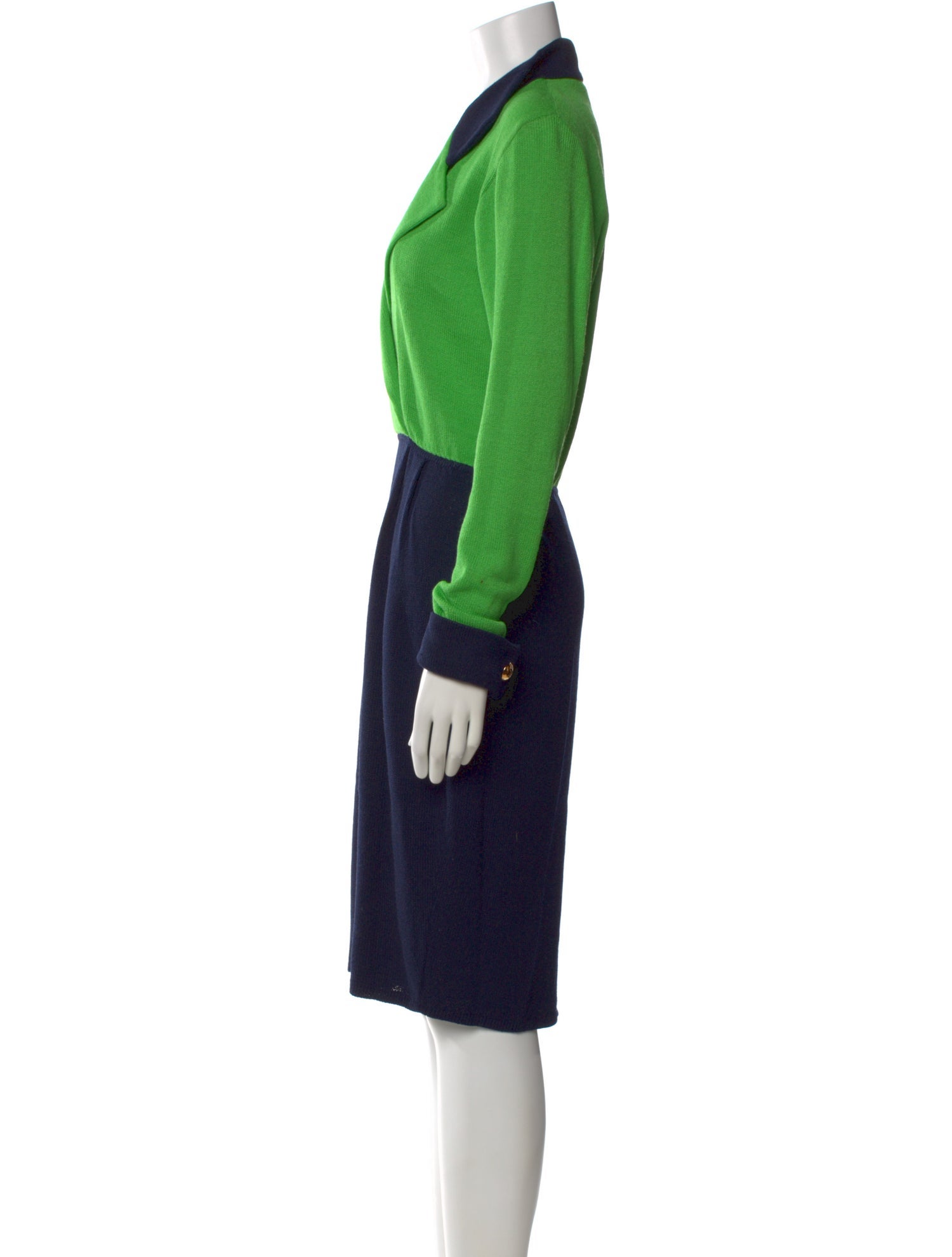 St. John Wool Midi Length Dress