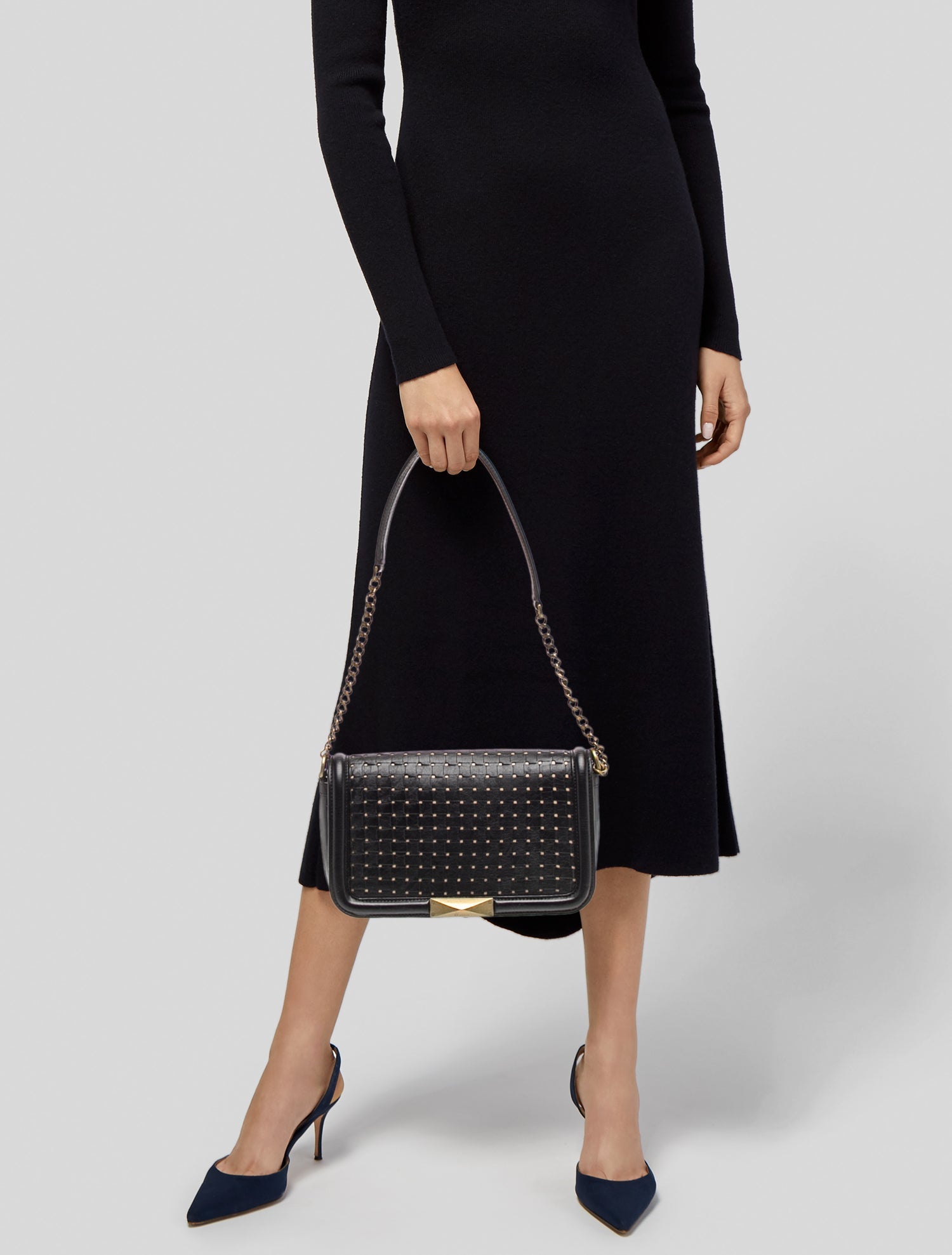 St. John Leather Shoulder Bag