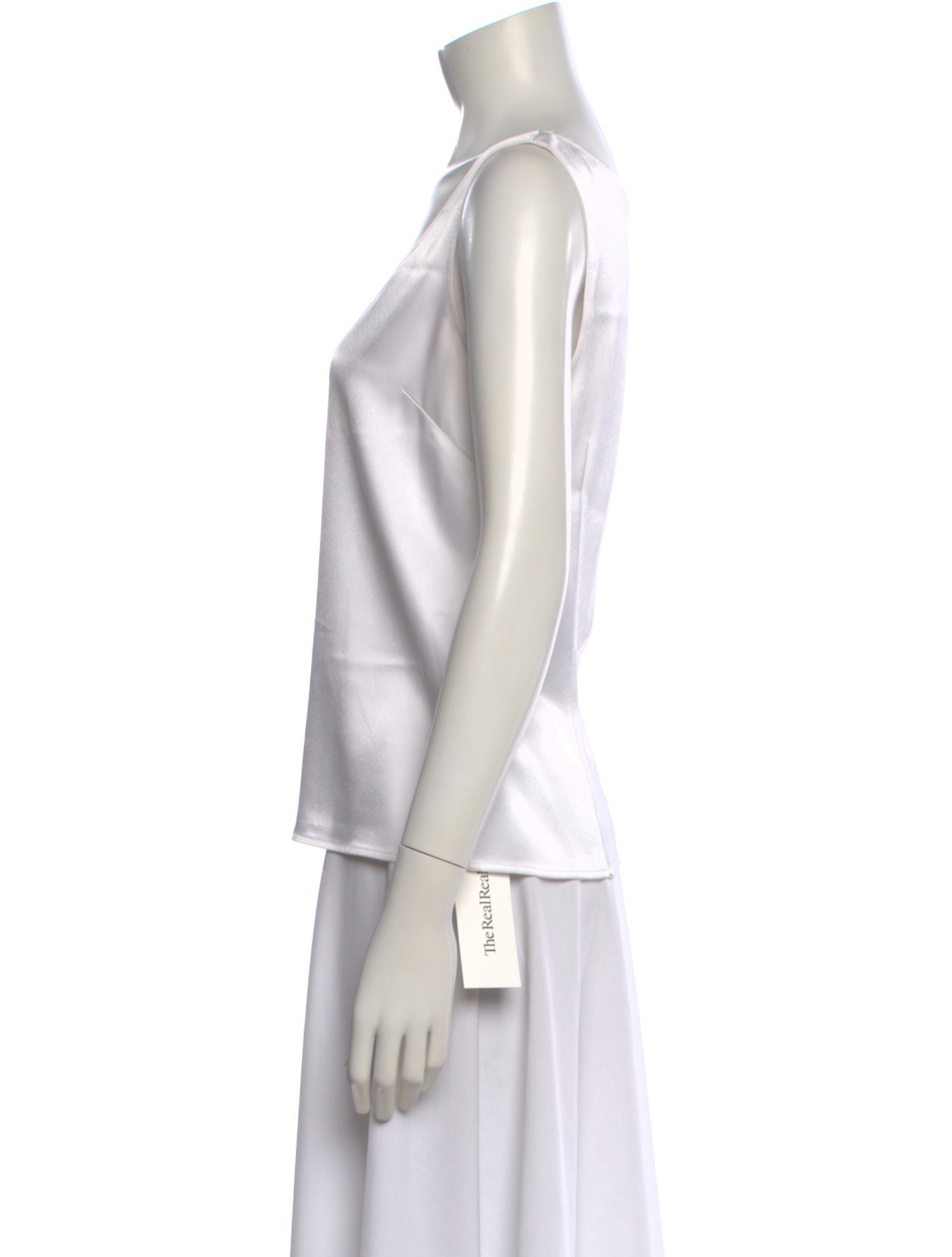 St. John Square Neckline Sleeveless Top