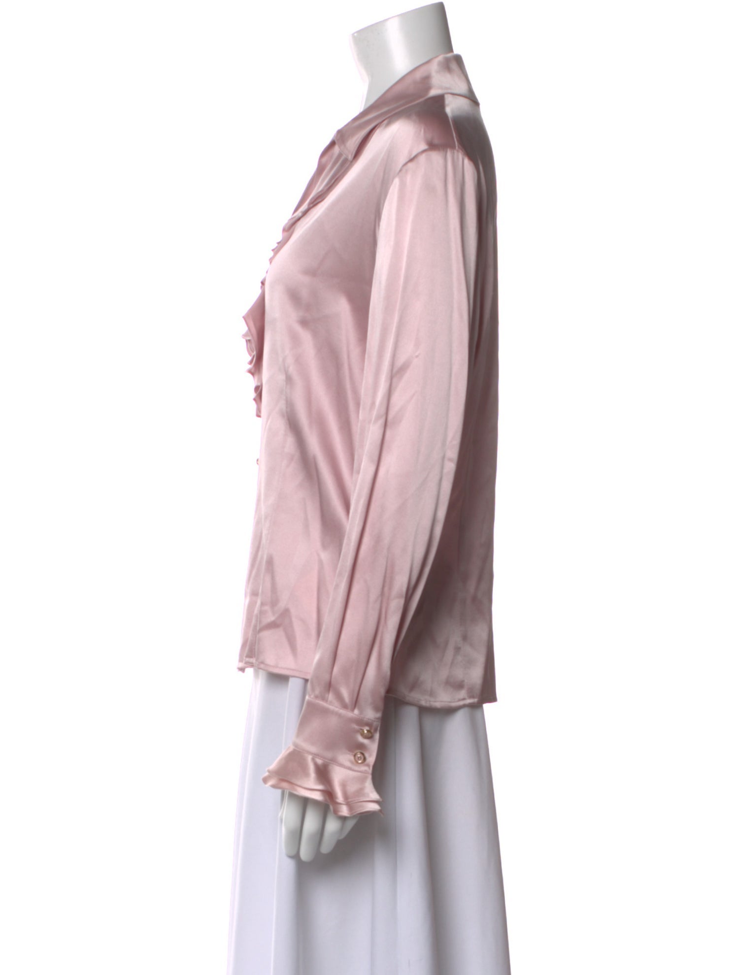 St. John Silk Long Sleeve Blouse