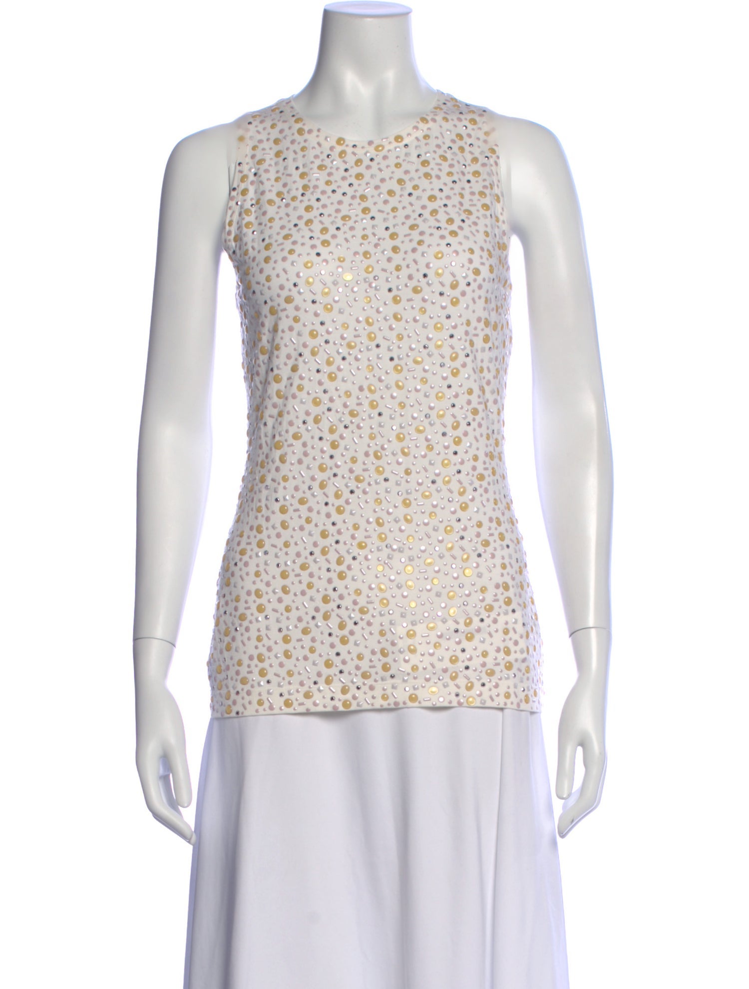St. John Patterned Crew Neck Top