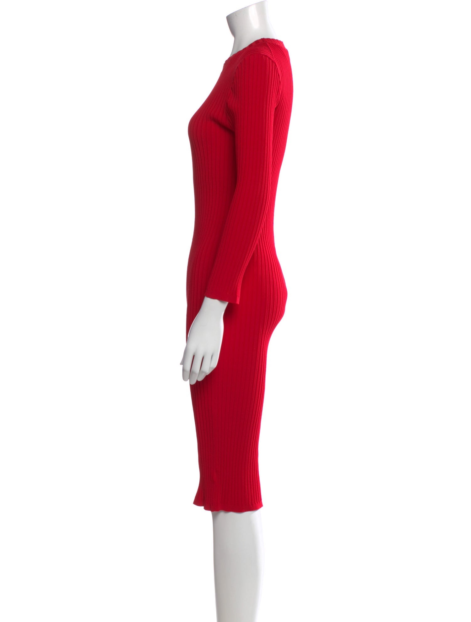 St. John Bateau Neckline Knee-Length Dress