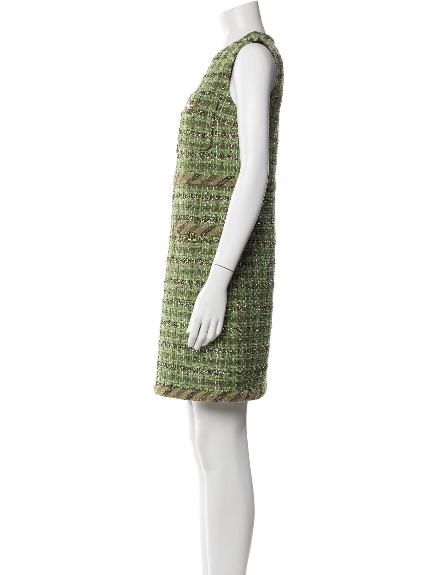 St. John Plaid Print Mini Dress