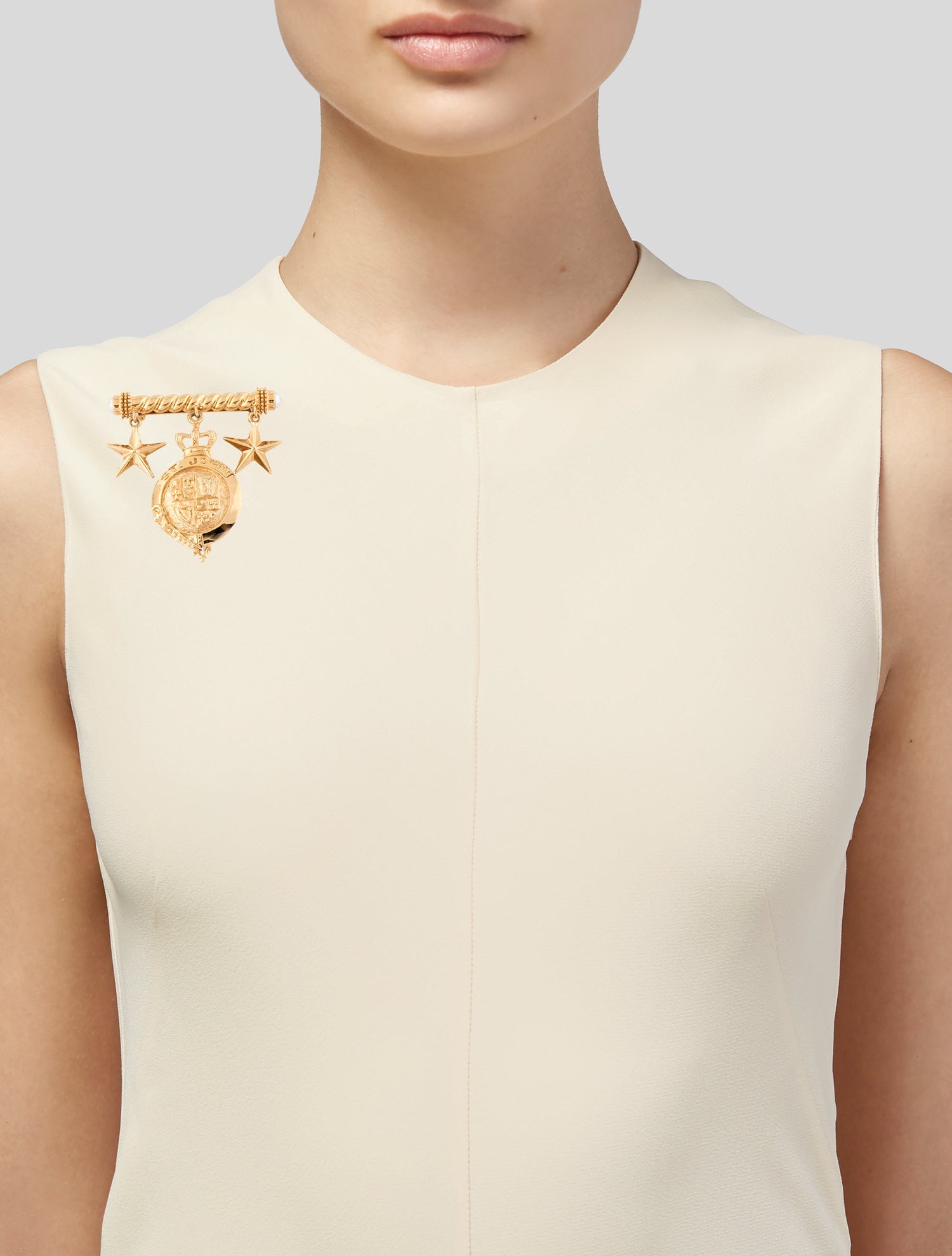 St. John St. John Faux Pearl Nautical Dangle Pin Brooch