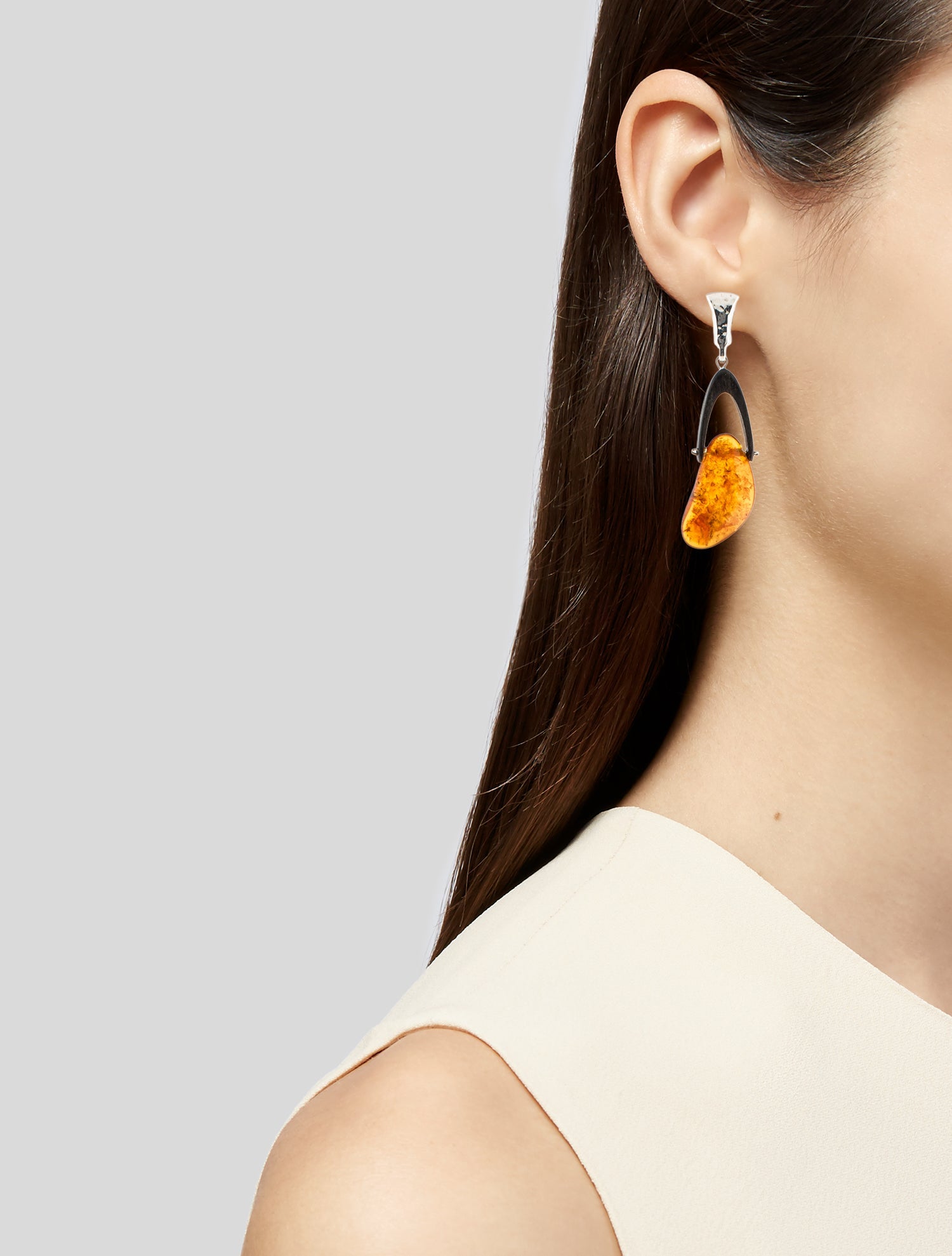 St. John Crystal & Wood Drop Earrings