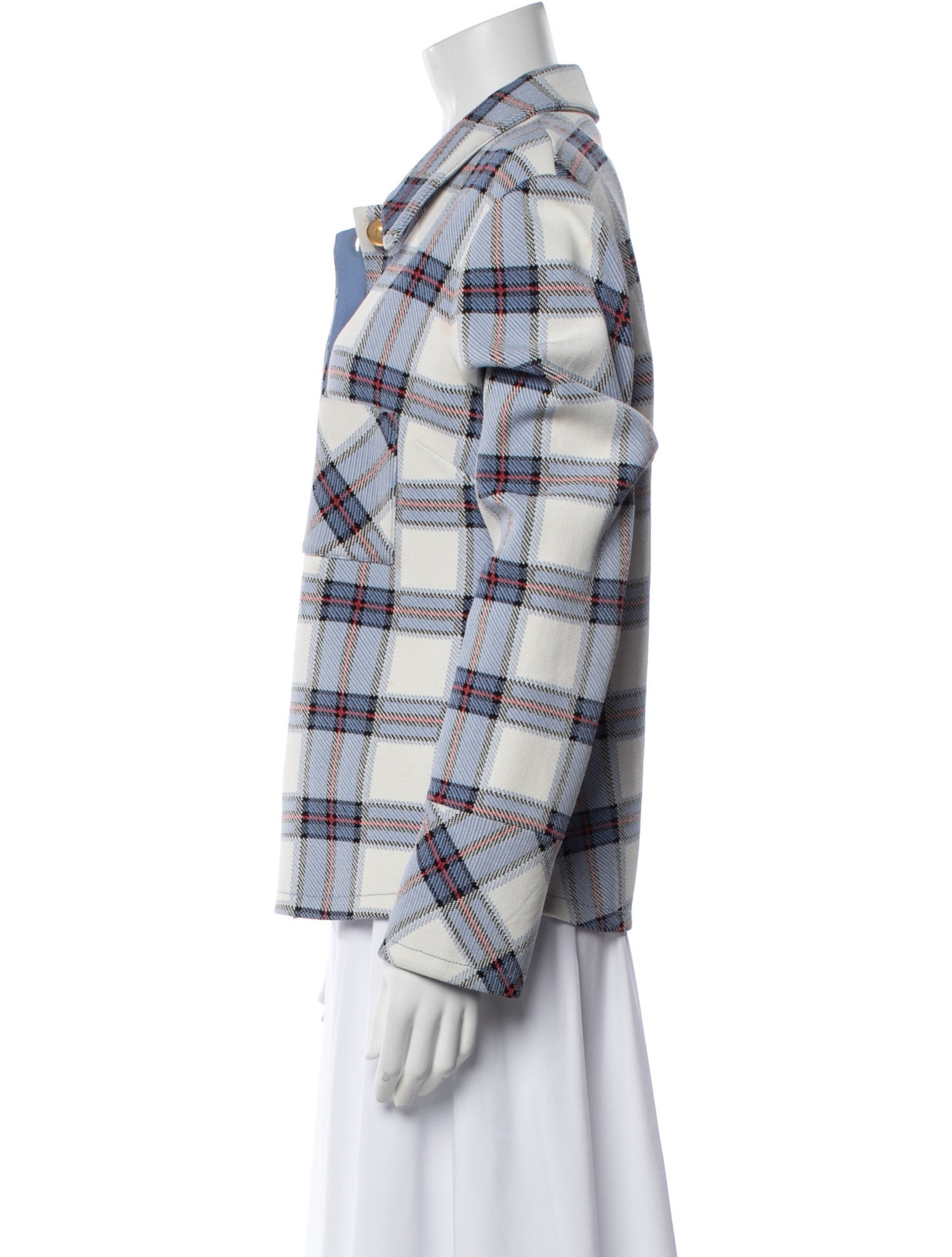 St. John Plaid Print Jacket