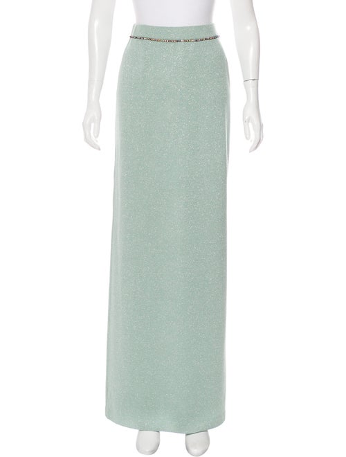 St. John Metallic Maxi Skirt metallic