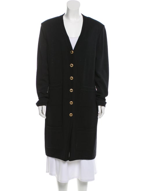 St. John Structured Long Cardigan Black