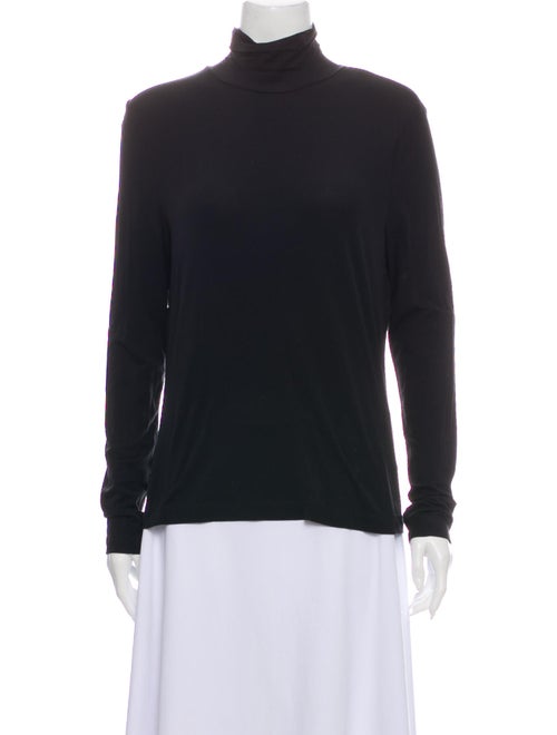 St. John Turtleneck Long Sleeve Sweatshirt Black