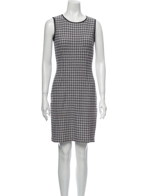 St. John Houndstooth Print Mini Dress