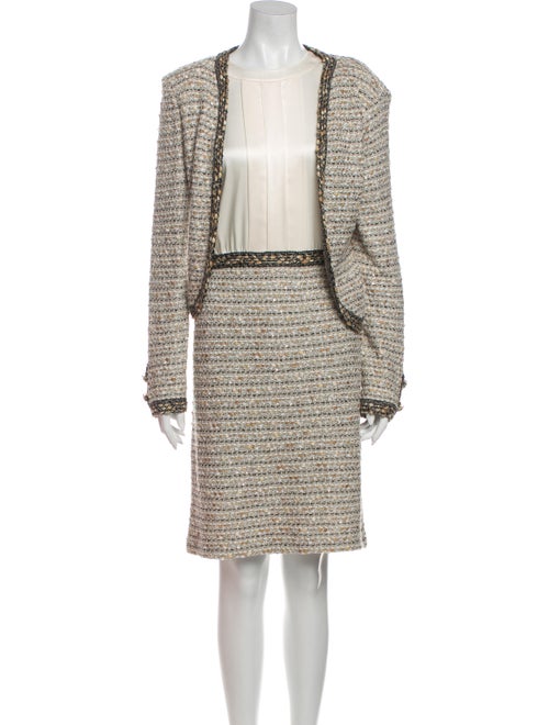 St. John Tweed Pattern Dress Set