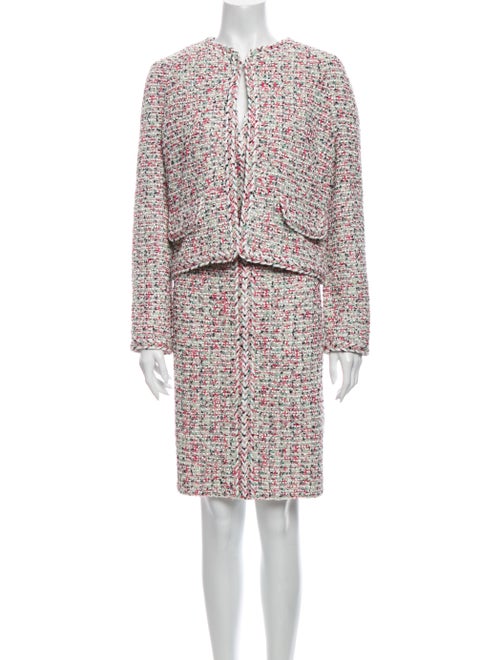 St. John Tweed Pattern Dress Set w/ Tags Pink