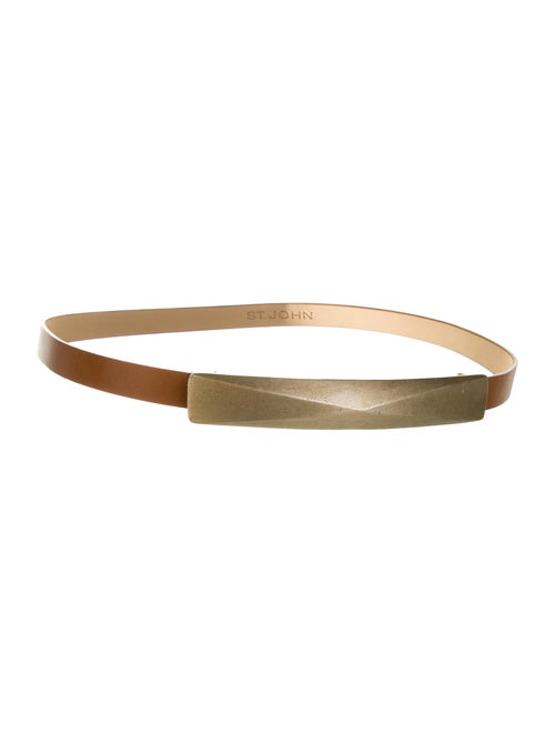 St. John Leather Buckle Belt Brown