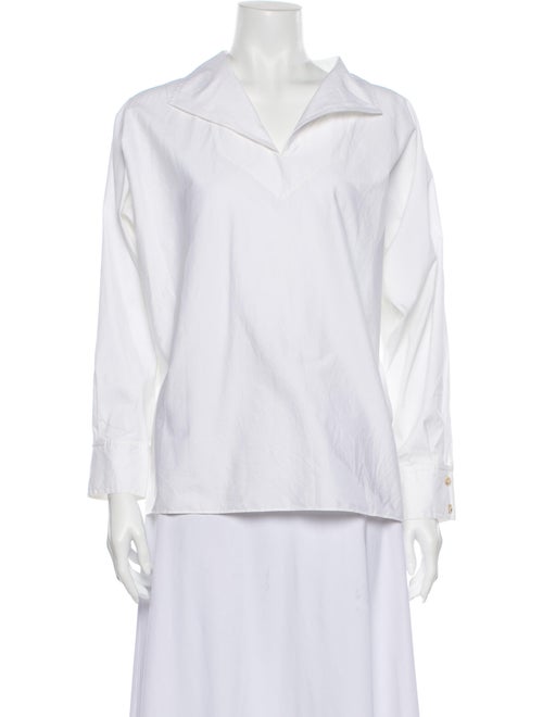St. John Long Sleeve Blouse White