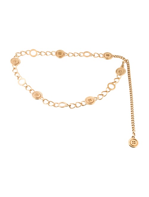 St. John Embellished Chain-Link Belt Gold